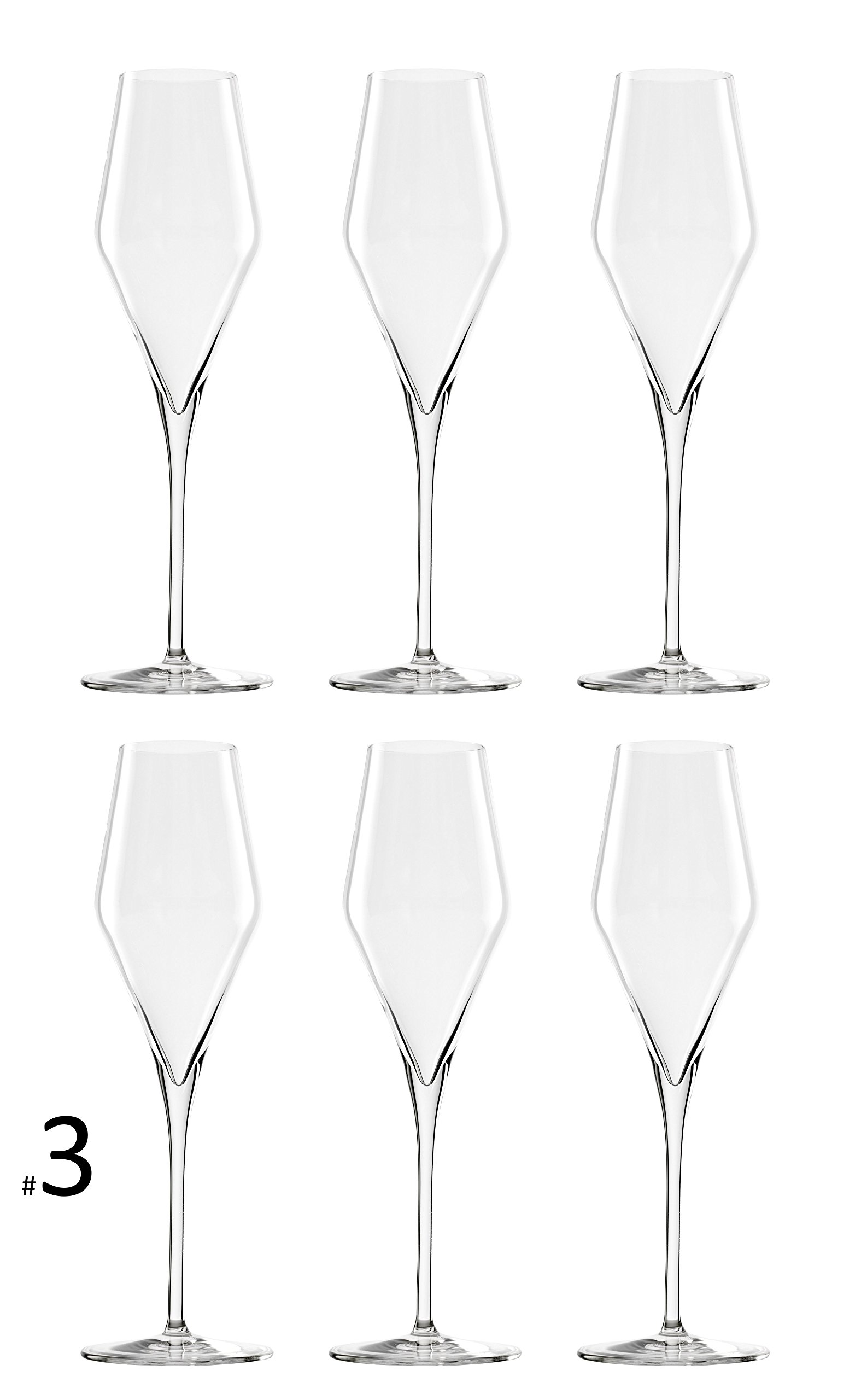 Premium 18-Piece Wedding Glass Set - 6 Red Wine, 6 White Wine & 6 Champagne Glasses | Stölzle Lausitz Quatrophil Schloss Klafeld Crystal Collection | Elegant Tableware for Weddings, Anniversaries & Special Occasions