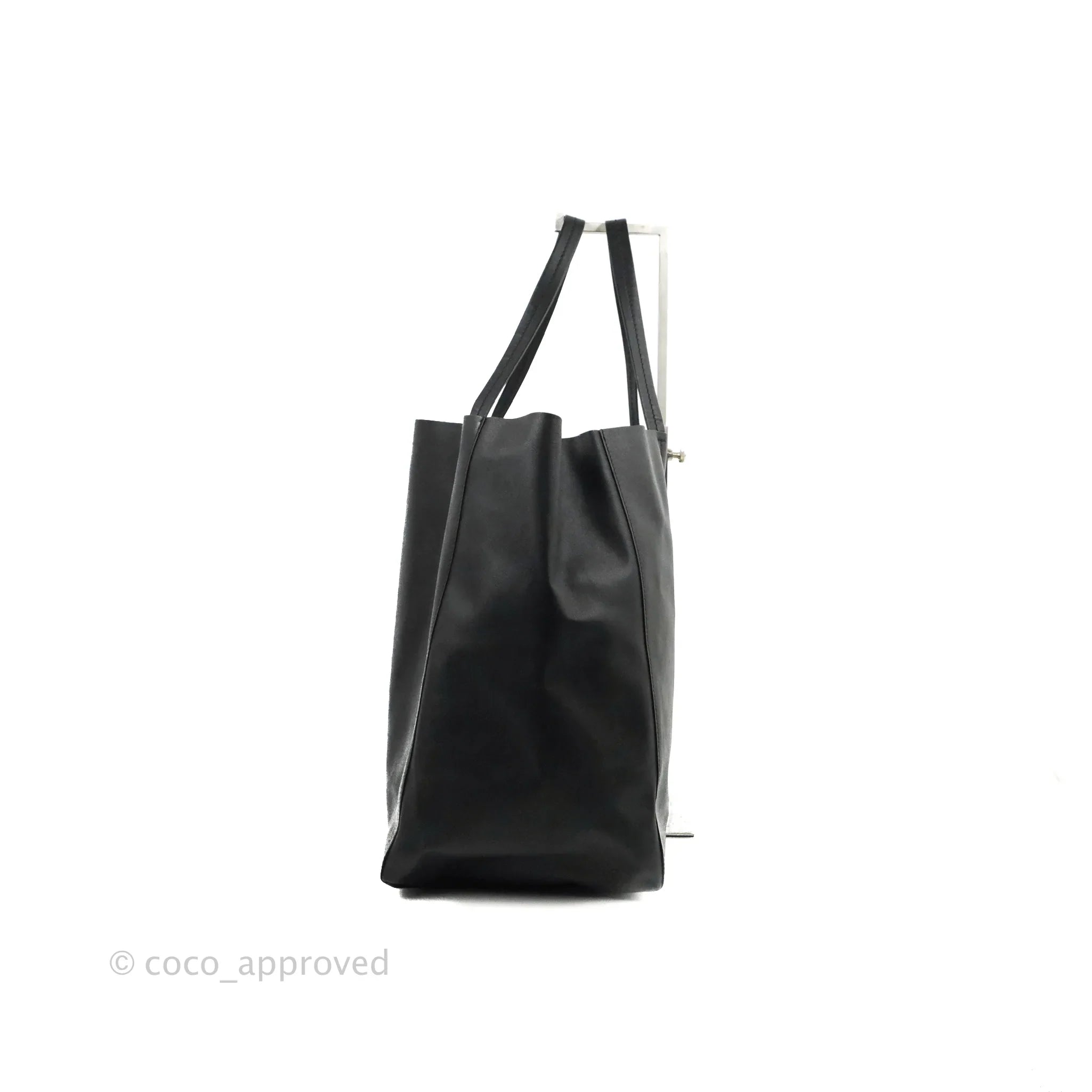 Celine Large Horizontal Cabas Tote Bag in Black Calfskin Leather - Perfect for Work, Travel & Everyday Luxury Handbag