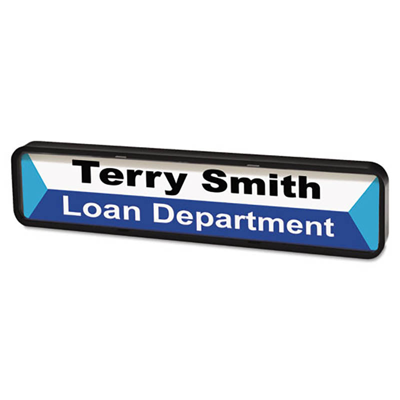 Black DIY Cubicle & Wall Sign Holder - Office, Home, or Retail Use - Customizable Signage Display for Desks, Walls, and Bulletin Boards
