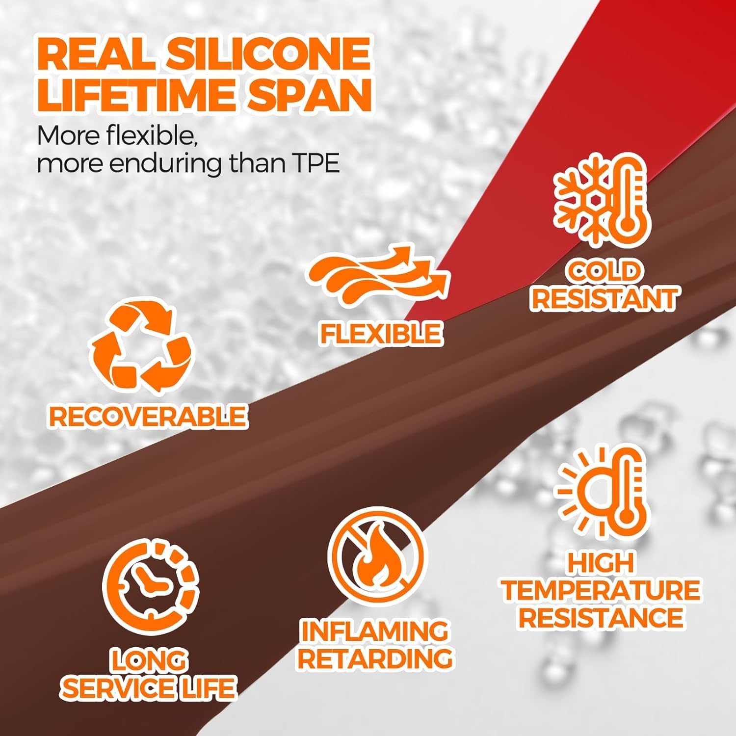 Force24 - Self-Adhesive Silicone Door Bottom Seal Strip (39 Inch, Brown, Pack of 1) - Weatherproof Door Gap Filler for Pest, Air & Dust Protection - Ideal for Homes, Apartments & Offices to Block Insects, Drafts & Noise