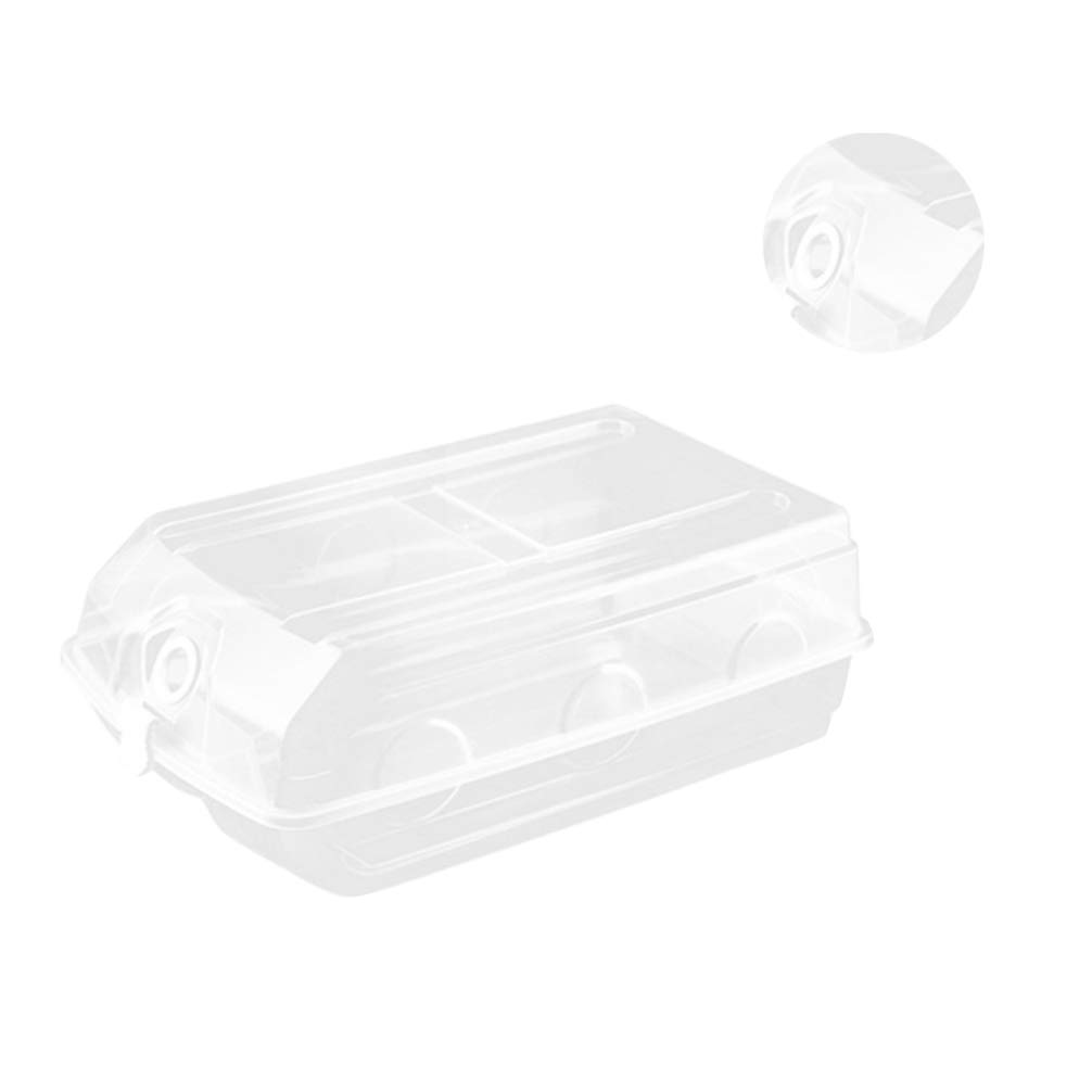 Cabilock 6-Piece Clear Flip-Drawer Shoe Storage Box Set - Foldable Stackable Clamshell Design with Lids - Thickened Plastic Shoe Organizer for Closet, Entryway & Bedroom Organization