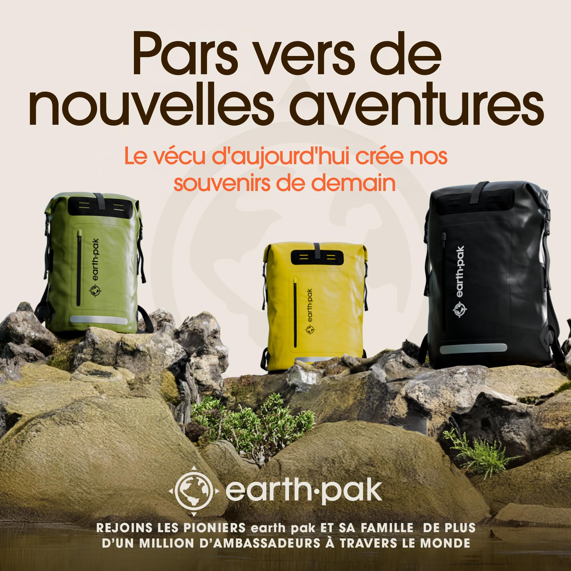 Waterproof Backpack 35L / 55L - Earth Pak Dry Bag for Camping, Kayaking, Fishing, Rafting, Canoeing & Swimming | Outdoor Adventure Gear for Hiking, Beach Trips & Water Sports