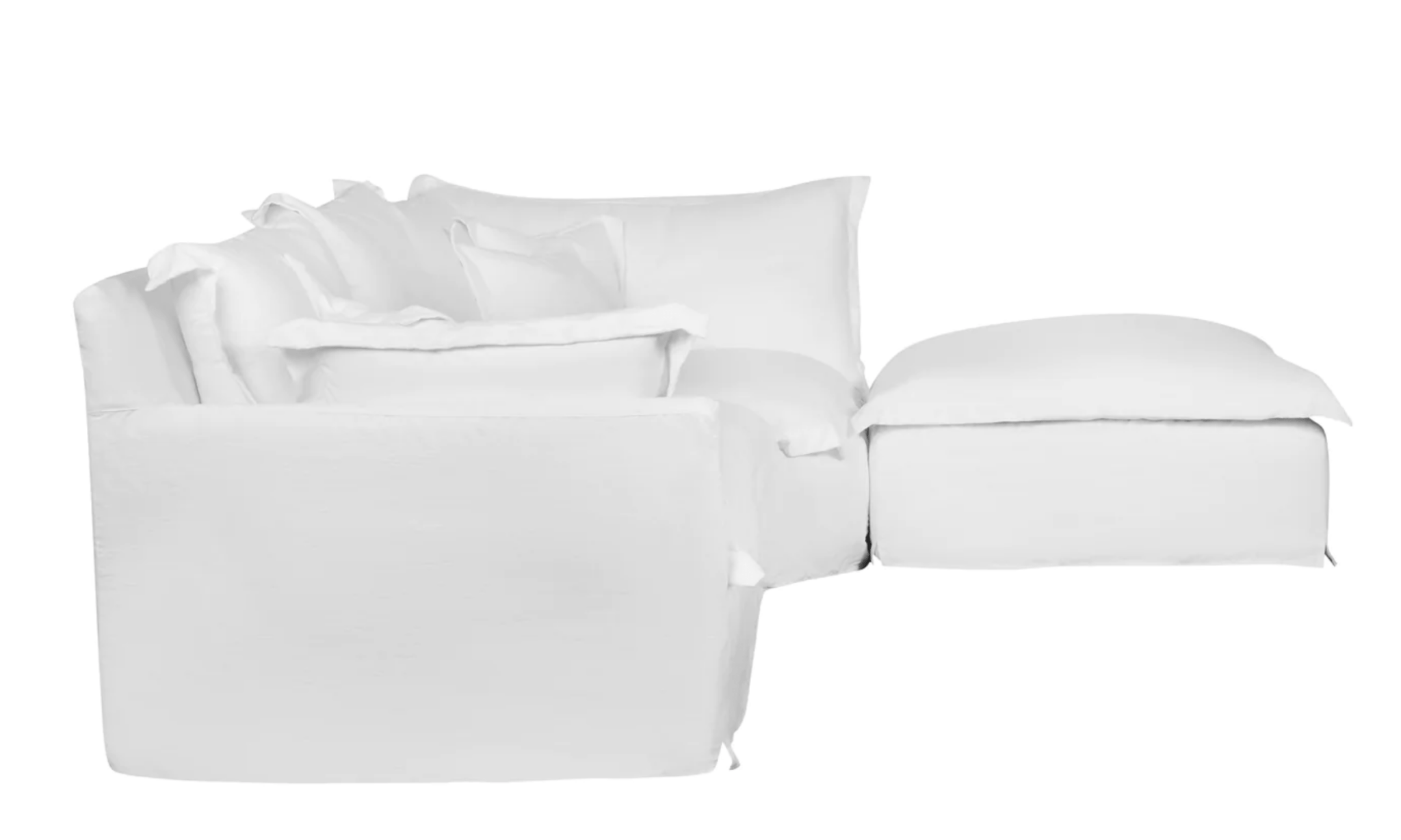 St. Lucia 3-Piece Slipcovered Sectional Sofa Set with LAF Technology - Perfect for Living Room, Family Room & Home Theater Comfort