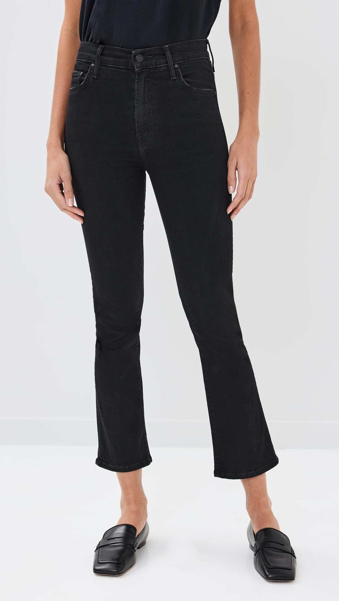 MOTHER Women's High Waist Distressed Crop Jeans - Stretch Denim Skinny Jeans for Casual Wear & Night Out