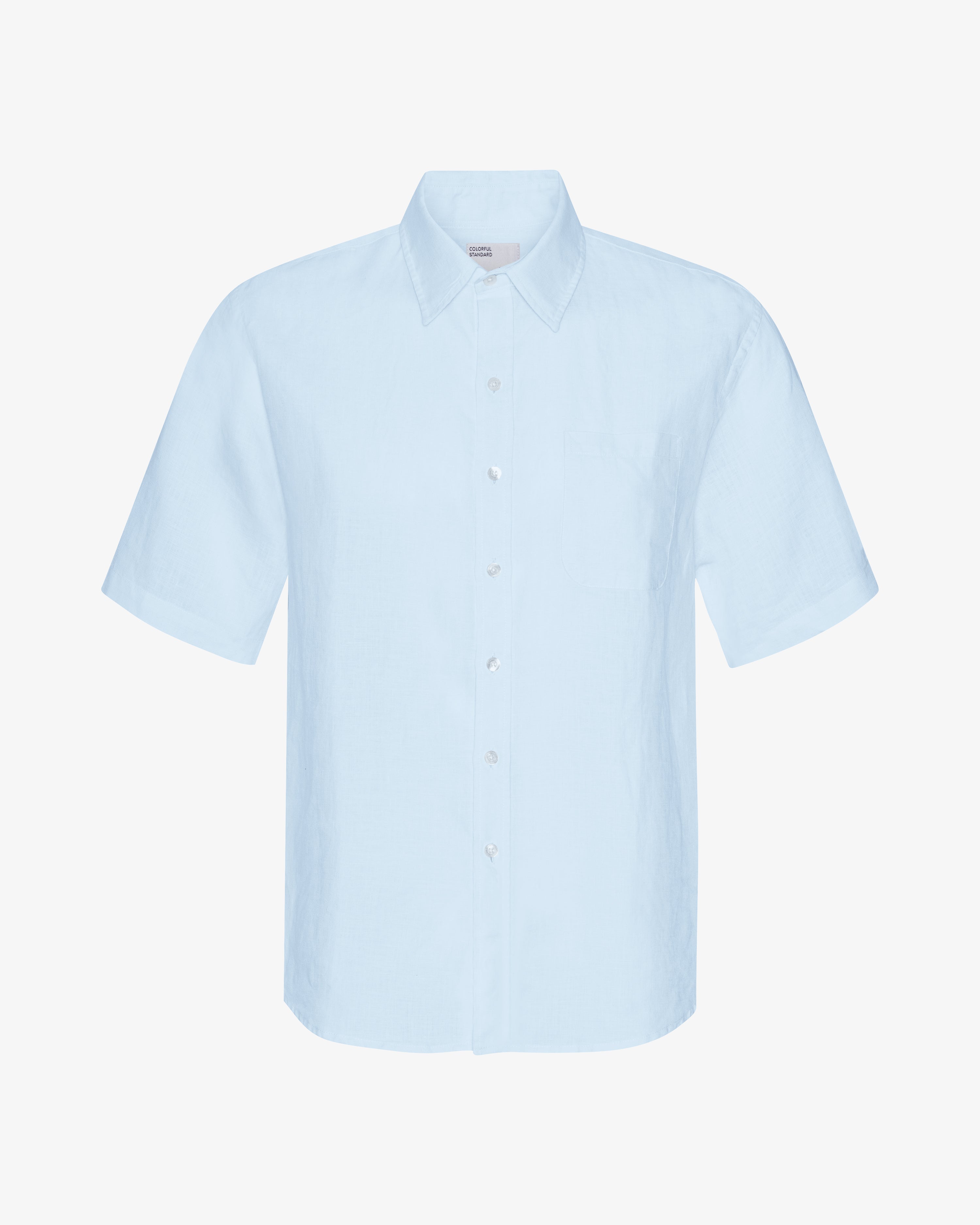 Premium Linen Short Sleeve Shirt for Men - Breathable & Comfortable Polar Blue Summer Top - Perfect for Casual Wear, Beach Outings & Vacation Style