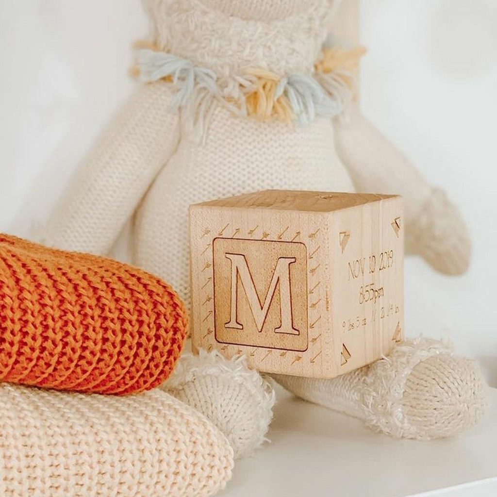 Personalized Wooden Baby Boy Birth Keepsake Block - Custom Name, Date & Weight - Perfect for Newborn Gifts, Nursery Decor & 1st Birthday Presents