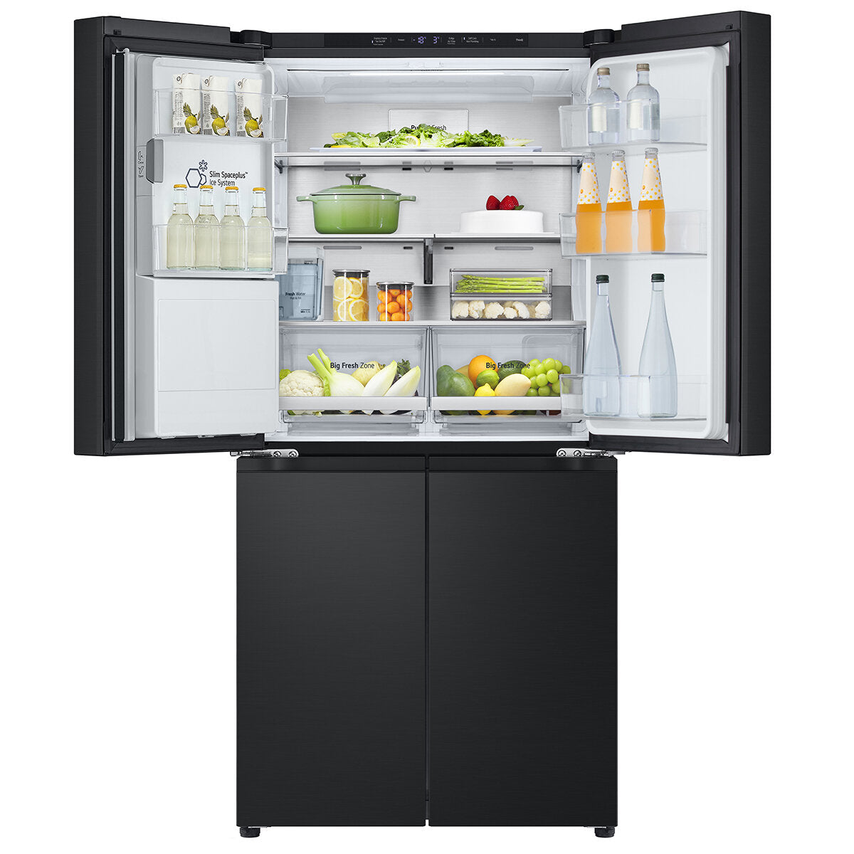 LG 508L French Door Refrigerator with Slim Non-Plumbed Ice and Water Dispenser - Matte Black (GF-LN500MBL) | Energy Efficient, Spacious Design for Modern Kitchens & Entertaining