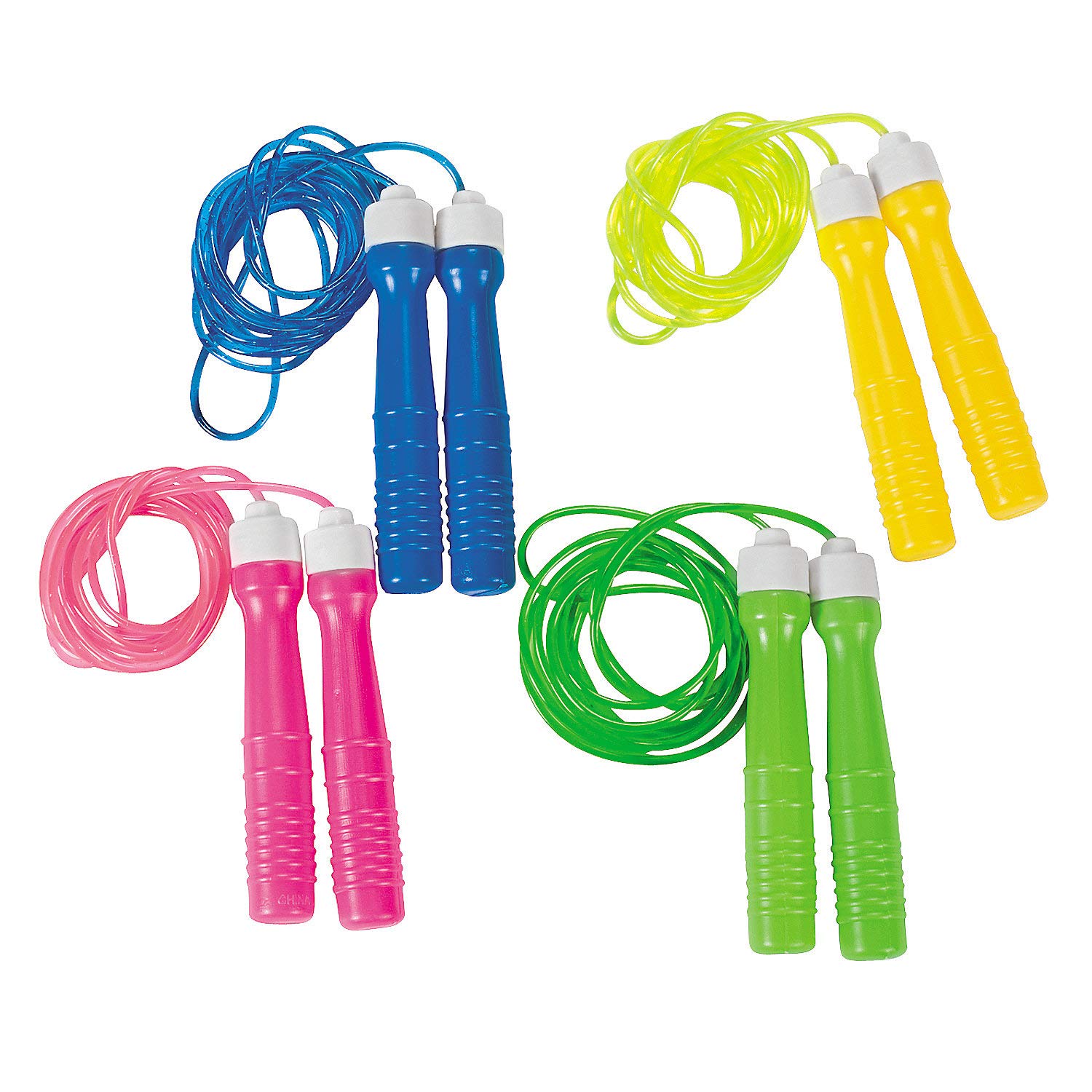 Glitter Jump Ropes for Kids - 12 Pack Colorful Skipping Ropes for Outdoor Play, Exercise & Gym Class - Fun Fitness Toys for Children's Games & School Activities