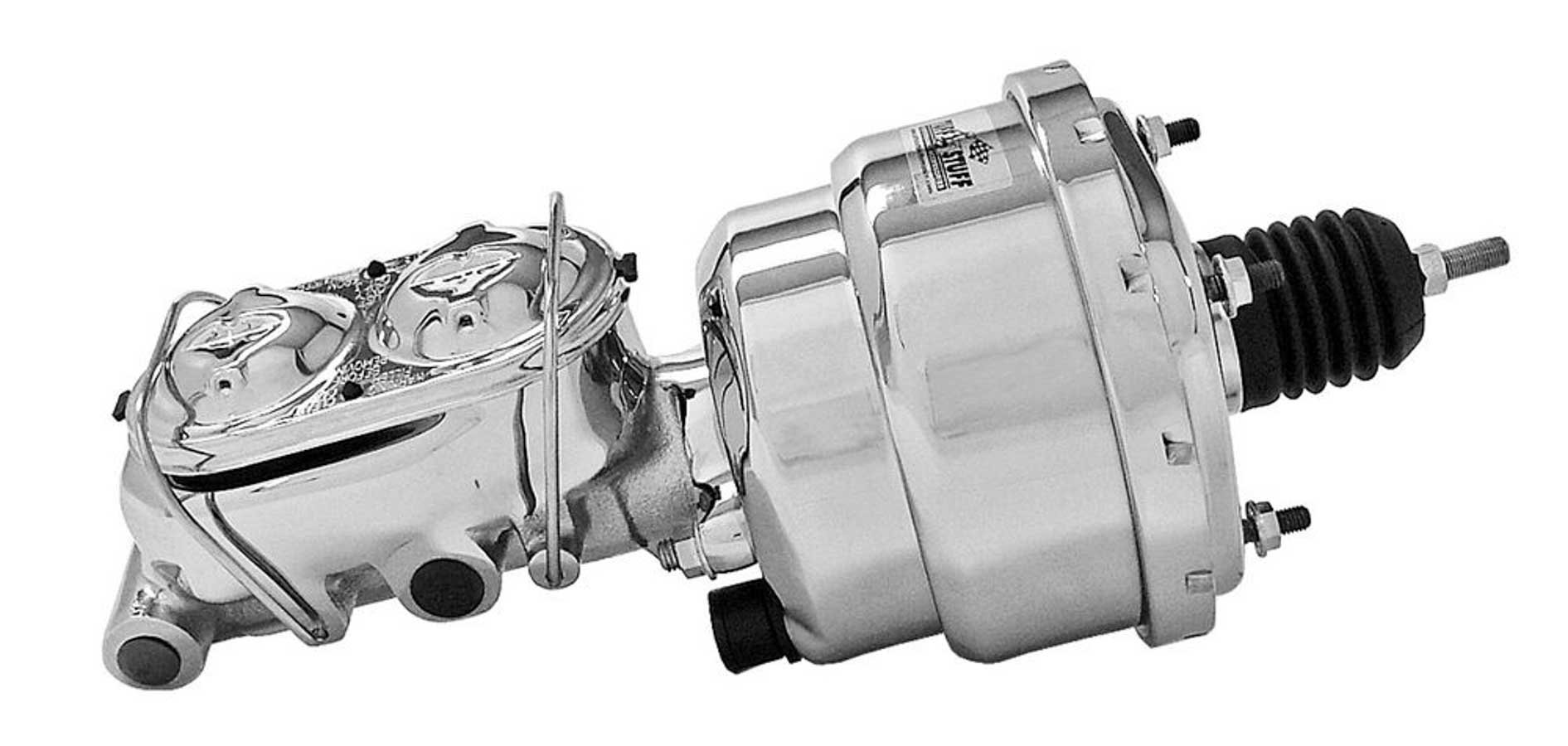 Tuff Stuff 2122NA1 7 Inch Chrome Brake Booster with 2020NA Master Cylinder - High Performance Brake System Upgrade for Classic Cars & Hot Rods