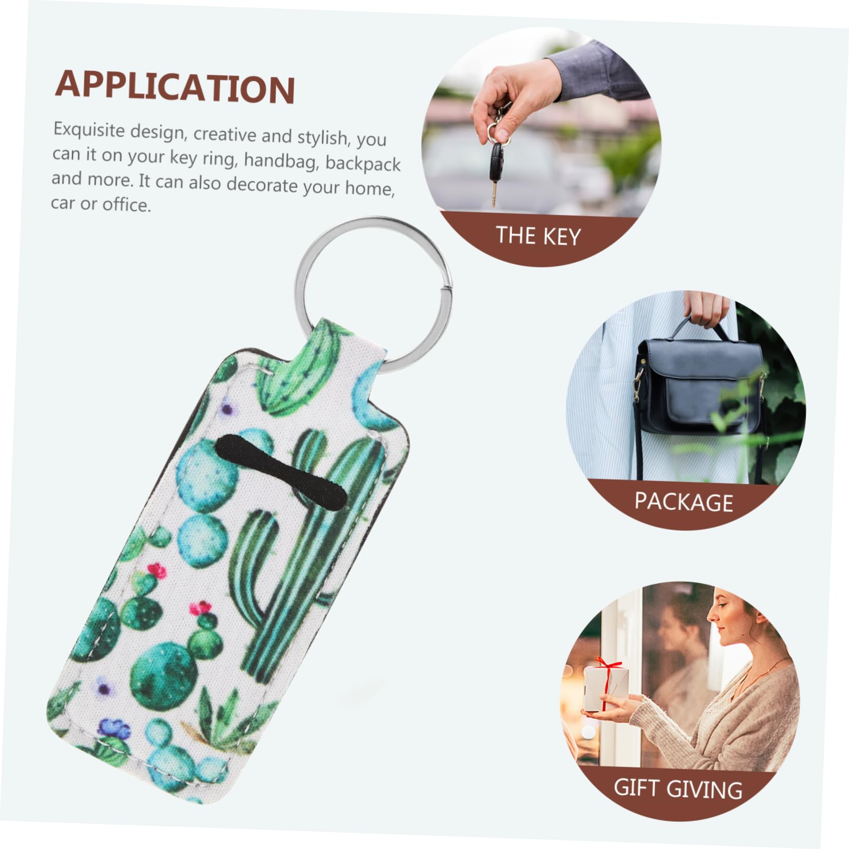 10 Pcs Square Keychain Lip Gloss Holder - Floating Key Rings for Boats, Portable Lipstick & Thread Organizer - Travel Chopstick & Neoprene Key Holder - Perfect for Makeup, Boating, and Outdoor Adventures