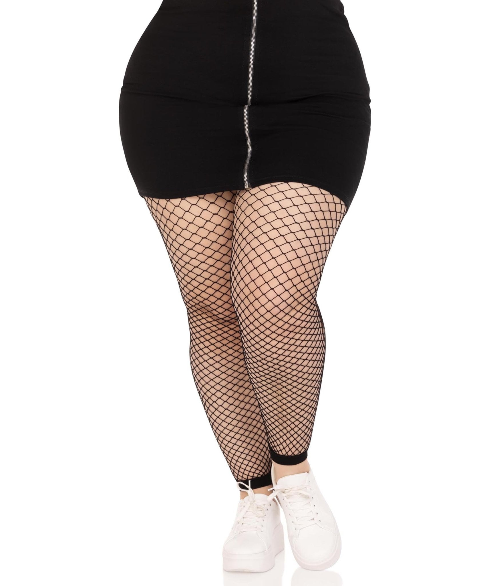 Leg Avenue Plus Size Delilah Footless Fishnet Tights - Stretchy & Comfortable for Women, Halloween Costumes, Cosplay & Fashion Outfits