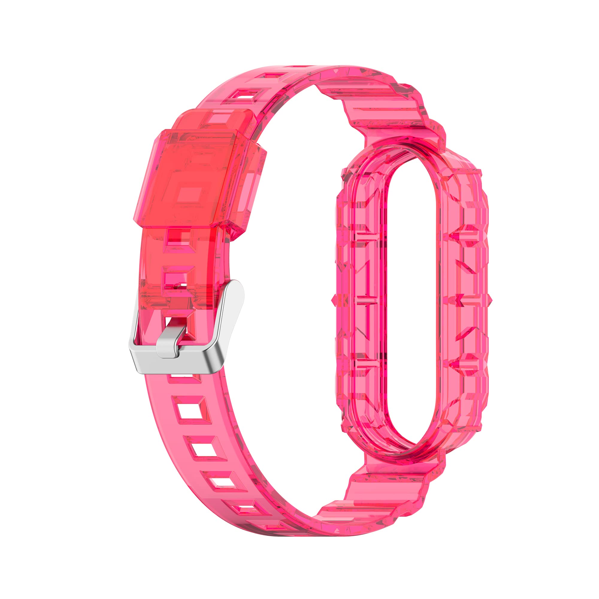 Premium Soft Silicone Replacement Band for Xiaomi Mi Band 7/6/5 & Amazfit Band 5 - Breathable Sport Wristband with Metal Buckle - Perfect for Running, Gym Workouts & Daily Wear