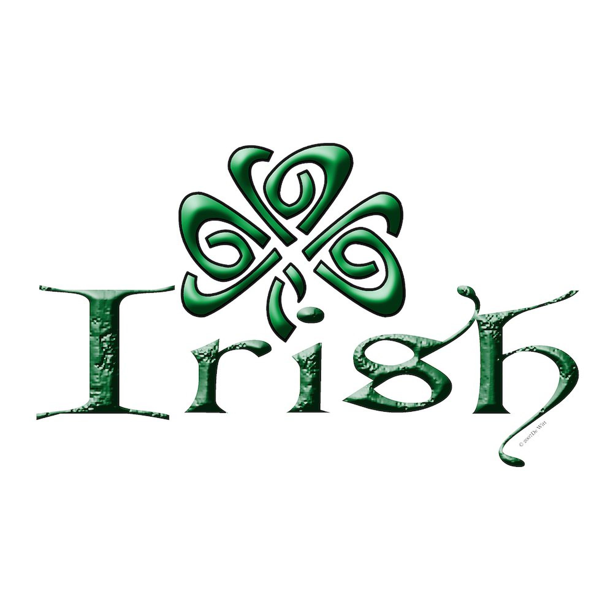 Celtic Shamrock Square Sticker 3x3 Inch - Irish Pride Car Decal & Bumper Sticker - Perfect for Cars, Laptops, Water Bottles & DIY Crafts