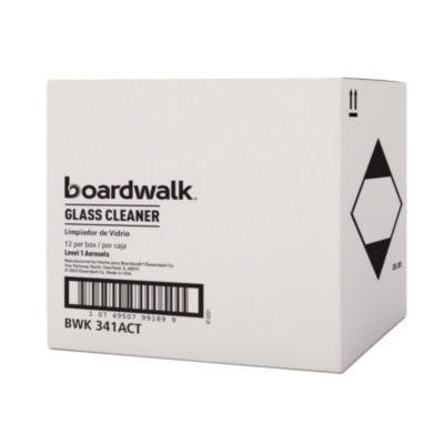 Boardwalk Glass Cleaner - Sweet Scented Aerosol Spray (18.5oz, Pack of 12) | Streak-Free Window & Mirror Cleaner for Home, Office & Car Use