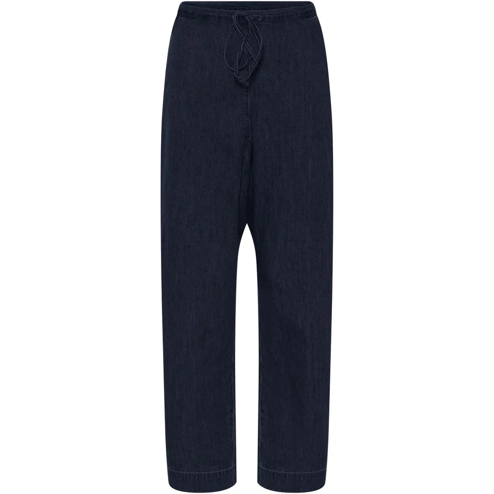 Milano Stretch Denim Ankle Pants - Dark Blue Women's Skinny Jeans for Casual & Work Outfits | Comfortable Slim Fit Pants for Everyday Wear