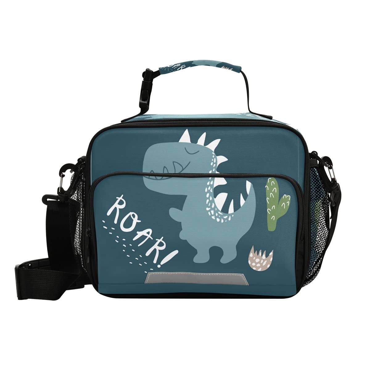 ALAZA OREZI Dinosaur Lunch Box for Kids - Insulated Dino Lunch Bag for School, Picnic & Travel - BPA-Free, Leak-Proof & Easy to Clean - Perfect for Boys & Girls (Blue)