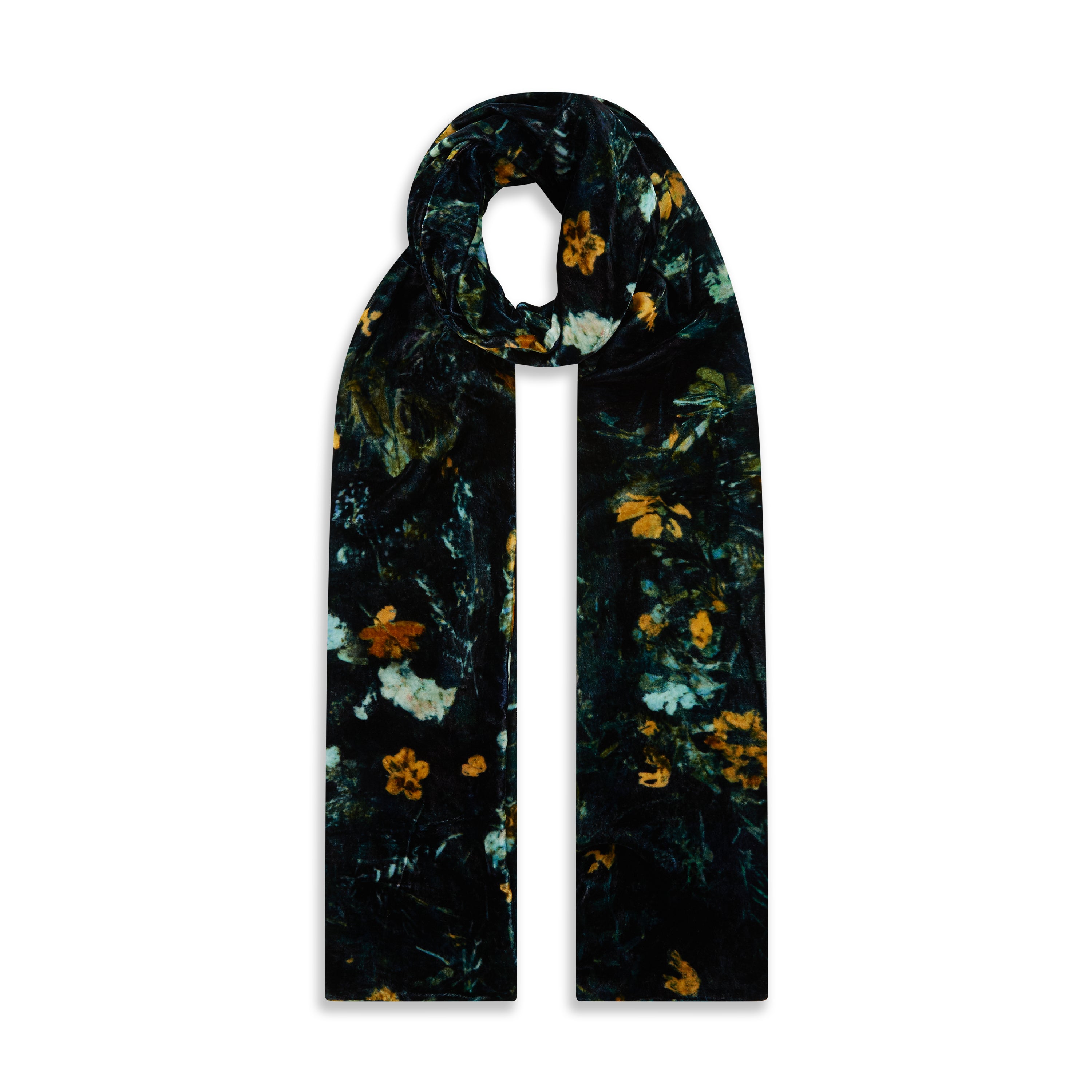 MUFFLER NASTURTIUM VELVET SCARF - Soft Winter Fashion Accessory for Women, Warm & Stylish Neck Wrap - Perfect for Cold Weather, Office, and Outdoor Activities