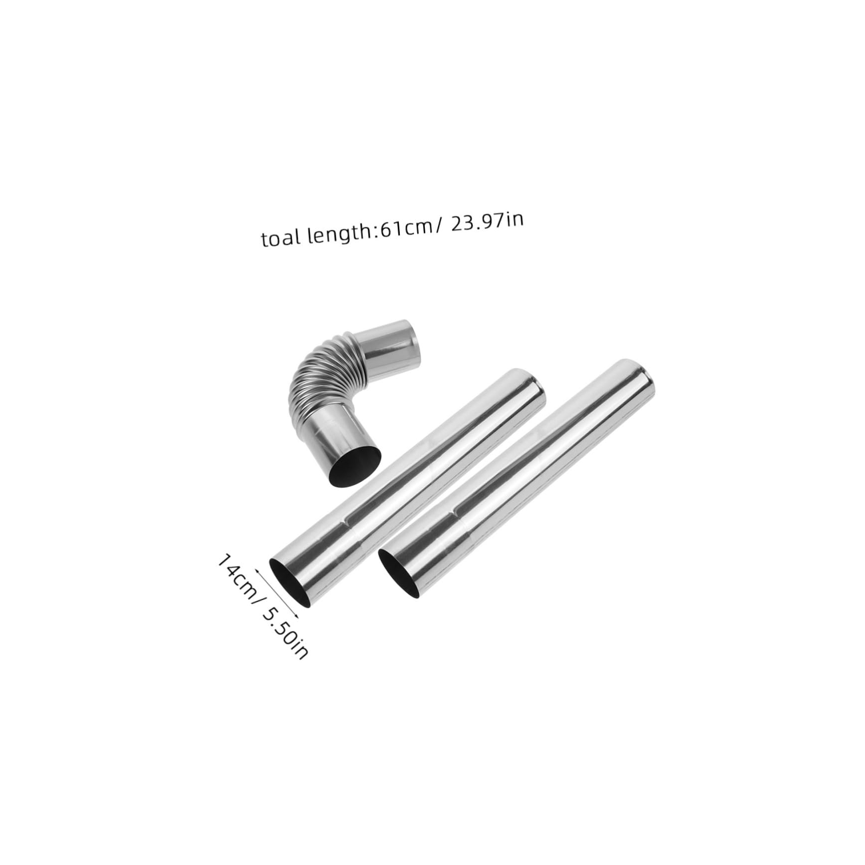 Stainless Steel Chimney Flue Pipe for Wood Stove - Flexible Metal Exhaust Vent Pipe for Outdoor Heating Stoves | Perfect for Fireplaces, Camping & Home Heating Systems