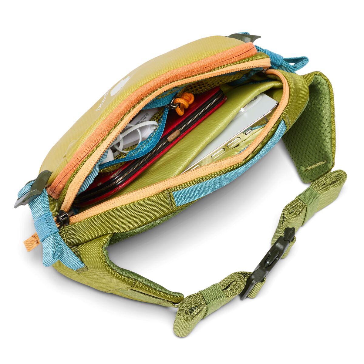 Cotopaxi Allpa X 1.5L Hip Pack - Waterproof Waist Bag for Travel, Hiking & Running - Compact Fanny Pack with Adjustable Belt - Lemongrass & Cedar Color - Perfect for Outdoor Adventures & Daily Use