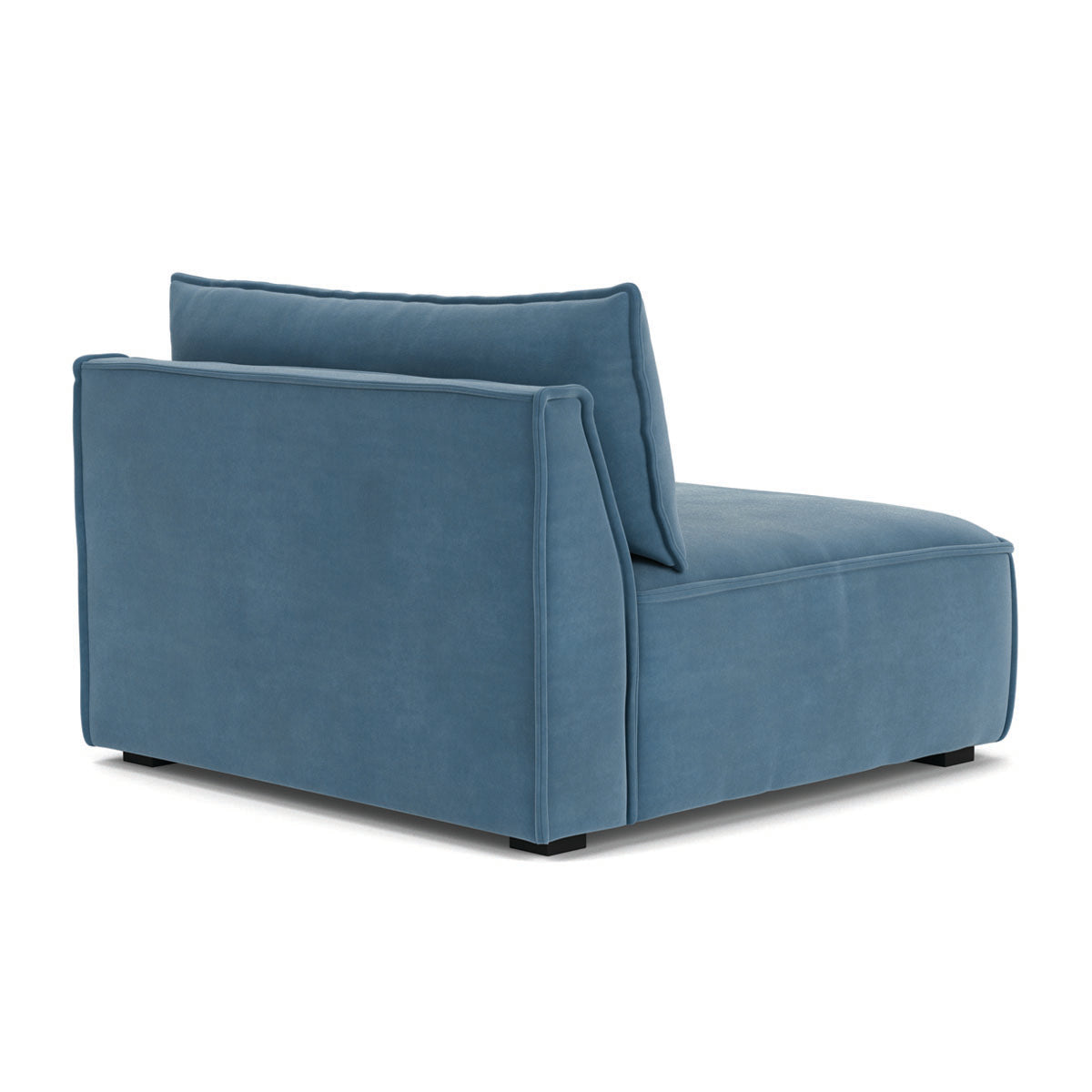 Daphne Velvet 1 Seater Modular Sofa (Armless) - Modern Living Room Furniture for Small Spaces & Apartments