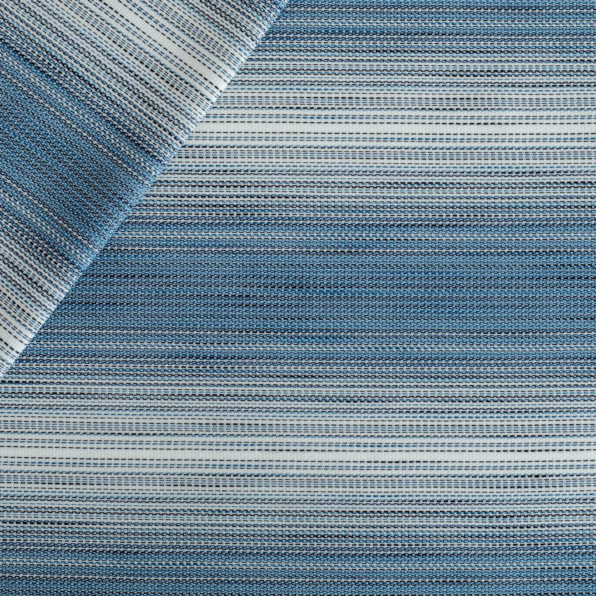 Mateo Stripe InsideOut Fabric - Indigo Blue Cotton Blend for DIY Upholstery, Home Decor & Craft Projects