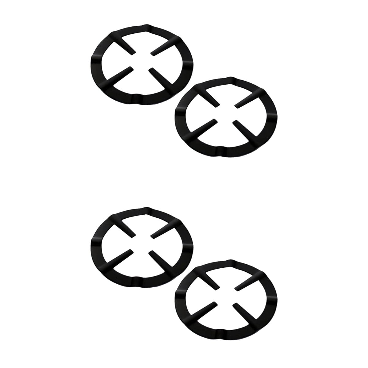 Hemoton 4-Piece Cast Iron Gas Stove Reducer Rings - Compatible with Coffee Pots, Espresso Makers & Cookware - Stove Top Burner Plate for Stable Heating - Perfect for Camping, Home Kitchen & Outdoor Cooking