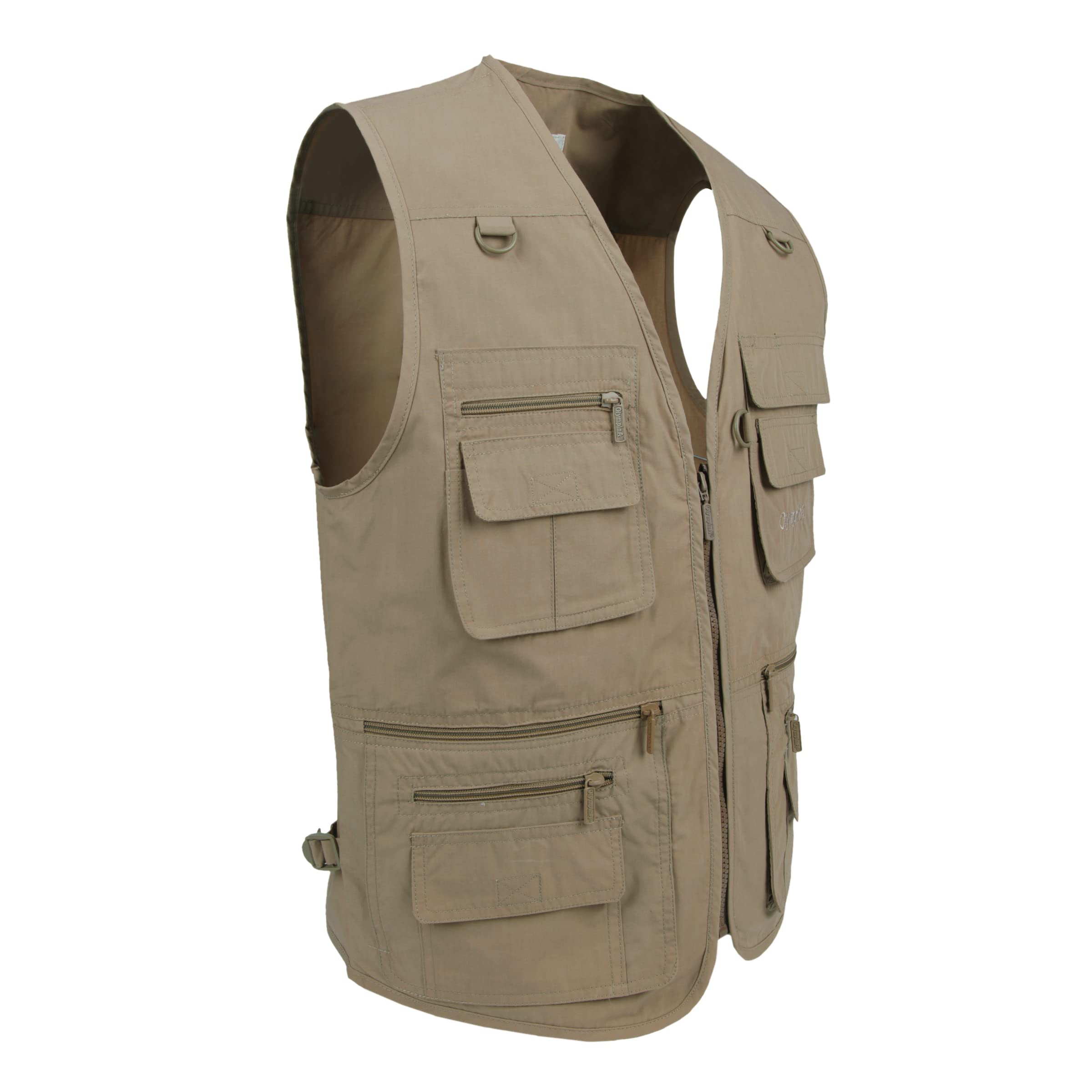 Men's Lightweight Poplin Fishing Vest with Multiple Pockets - Outdoor Travel, Sports & Work Utility Vest for Hiking, Camping and Fishing Adventures