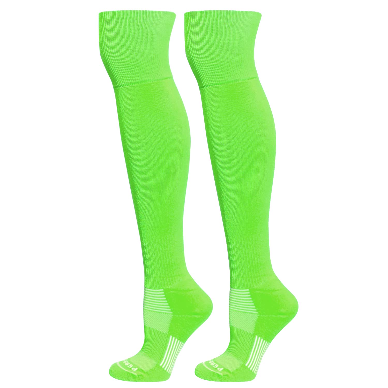 Extreme Over The Knee Sports Socks - Neon Green | High Performance Athletic Socks for Running, Basketball & Workouts | Moisture Wicking & Breathable Design