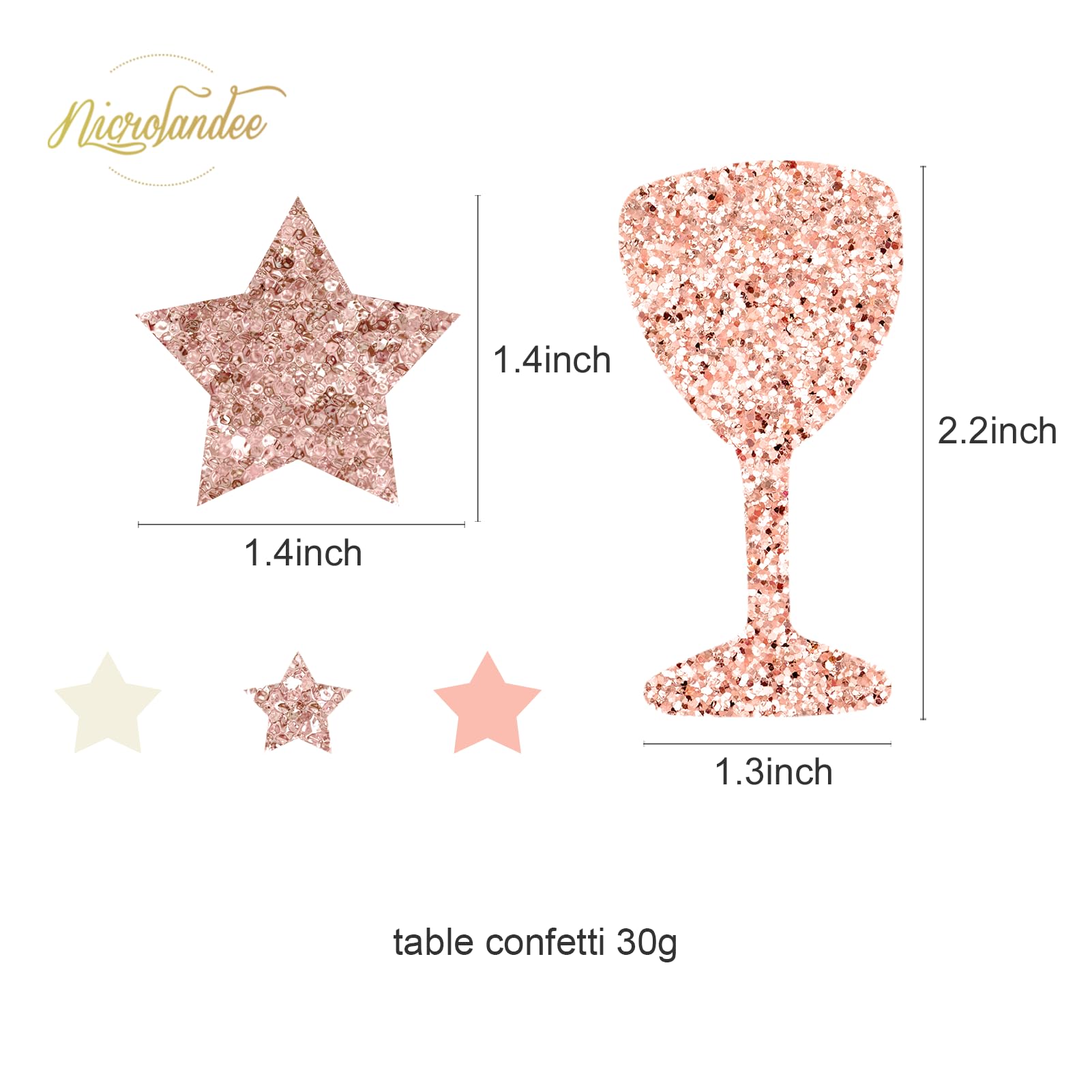 Elegant 12PCS Rose Gold Party Decorations Set - Tissue Pom Poms, Paper Lanterns & Glitter Confetti (30G) for Valentine's Day, Wedding, Bridal Shower, Birthday & Bachelorette Party | Perfect for Home Decor, Photo Backdrops & Event Centerpieces