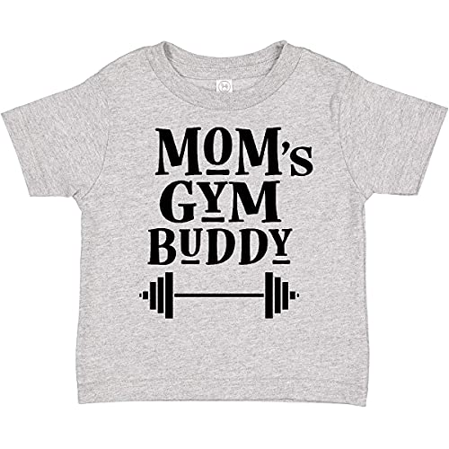 Inktastic Mom's Gym Buddy Fitness Workout Toddler T-Shirt - Cute Workout Outfit for Active Moms & Toddlers | Perfect for Gym, Yoga & Playdates