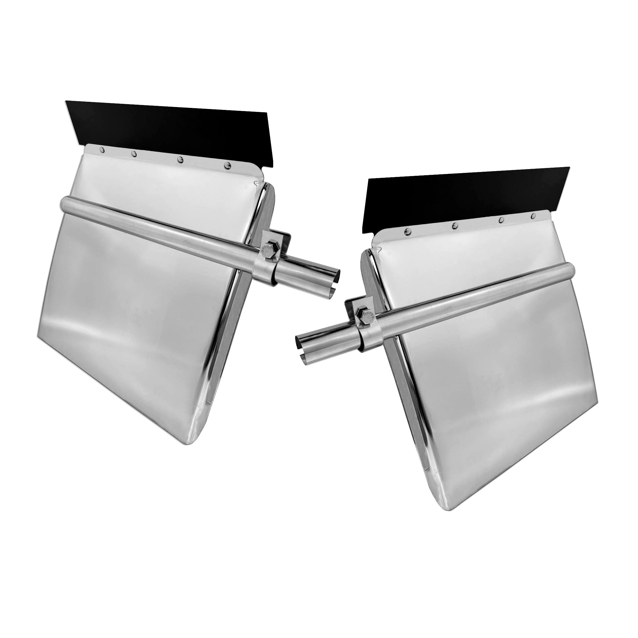 Fortpro 24x24 Quarter Fenders Heavy Duty Stainless Steel Truck Fender Pair Set - Compatible with Freightliner, Kenworth, Mack Trucks | F245690 | Perfect for Semi-Truck Protection & Road Safety