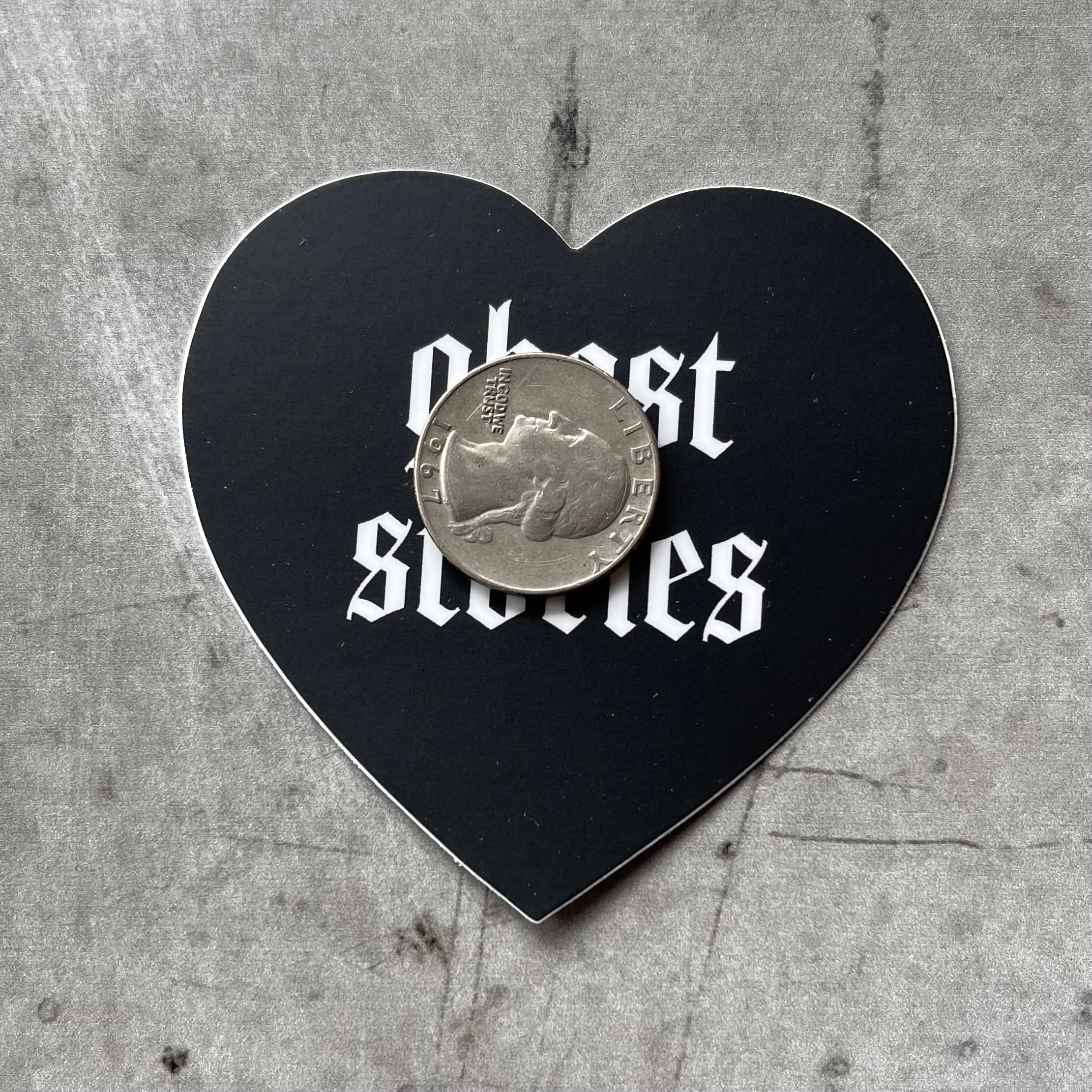 Spooky Silver Spider Heart Sticker - Halloween Ghost Story Decoration, Gothic Gift for Scrapbooking, DIY Crafts & Party Favors