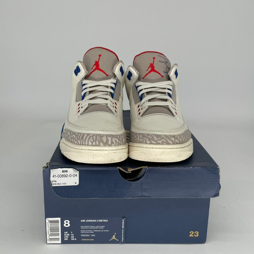 Original: AIR JORDAN 3 INTERNATIONAL FLIGHT SIZE 8 136064 140   Optimized: Air Jordan 3 Retro International Flight Men's Basketball Shoes Size 8 - Style Code 136064-140 - Perfect for Streetwear & Sneaker Collectors