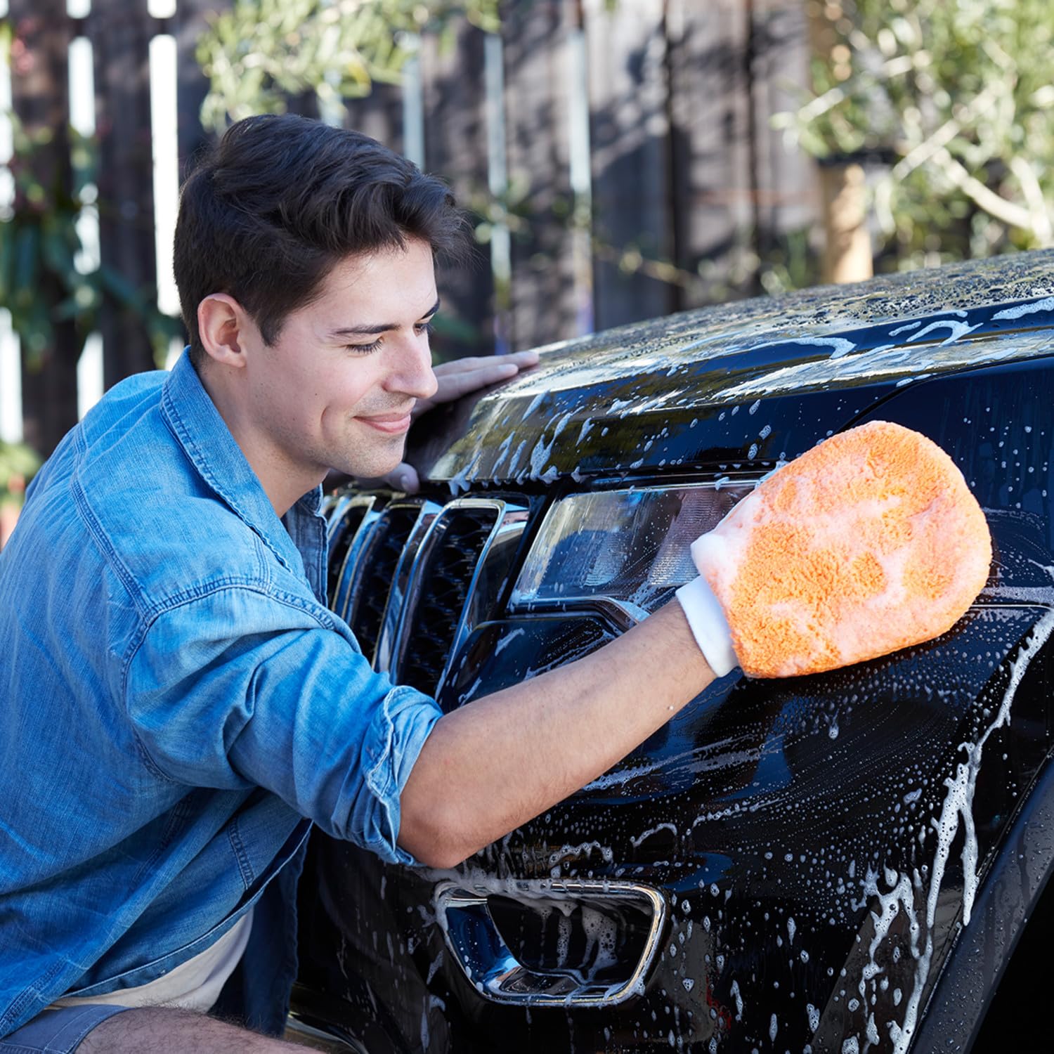 Armor All Microfiber Car Wash Mitts (3-Pack) - Premium Auto Detailing Gloves for Cars, Trucks & Motorcycles - Gentle Scratch-Free Cleaning for Paint & Windows - Perfect for Hand Washing Vehicles at Home or Car Wash