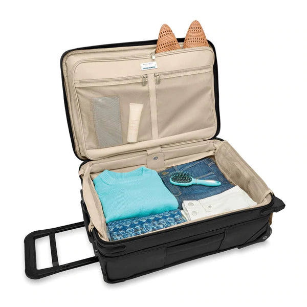 Briggs & Riley Baseline Essential 2-Wheel Carry On Luggage - Perfect for Business Travel & Weekend Getaways