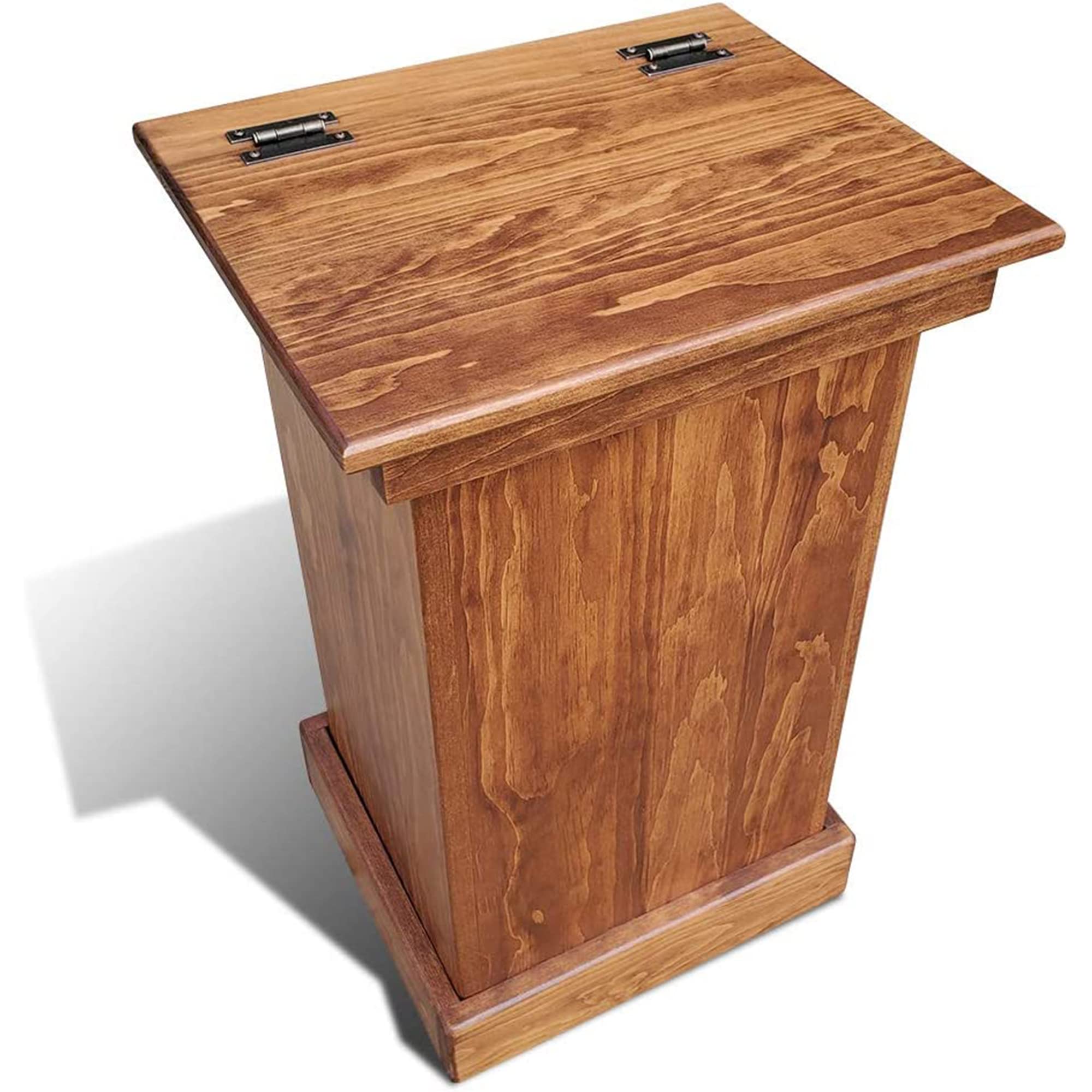 Amish-Made Wooden Hidden Trash Can Cabinet - Handcrafted Cherry Kitchen Waste Bin with Concealed Design | Stylish Storage Solution for Kitchens, Bathrooms & Offices