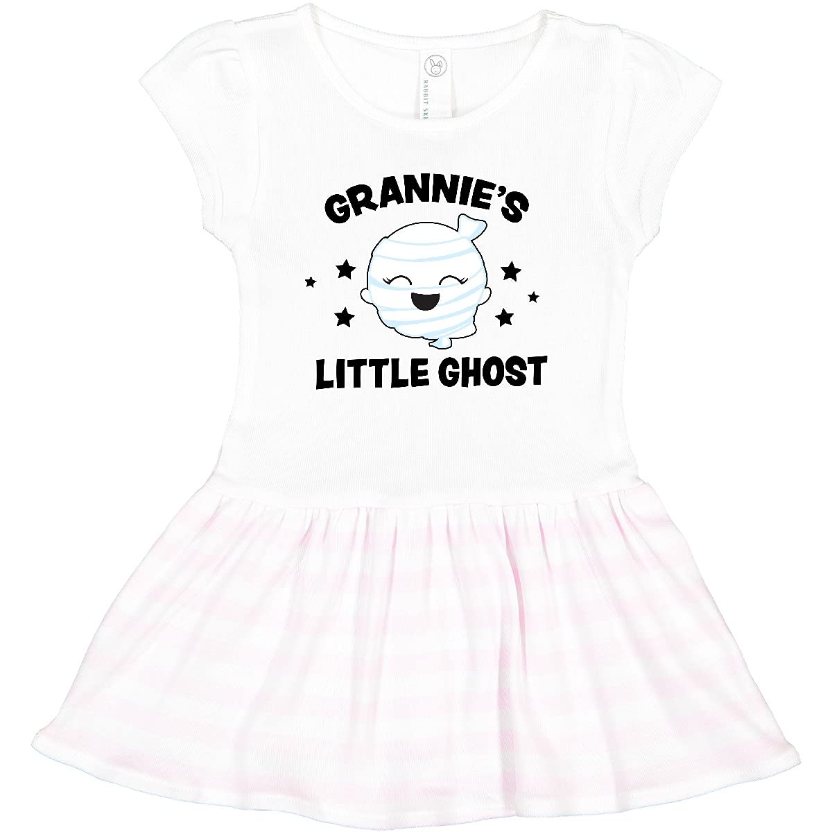 Inktastic Cute Granny's Little Ghost with Stars Toddler Dress - Adorable Halloween Costume for Girls & Boys, Perfect for Trick-or-Treating & Family Photos