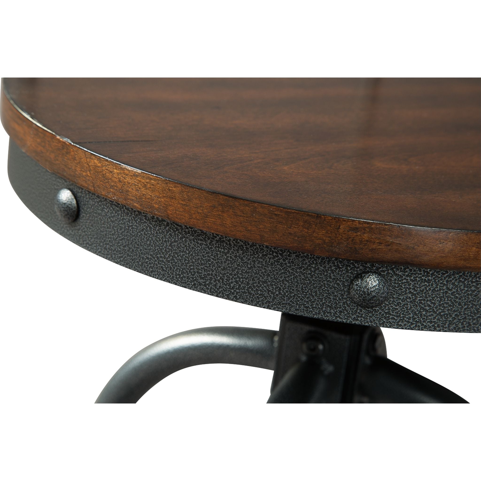 Bassello Bar Stool - Brown Wooden Counter Height Stool with Backrest (D284 224) - Perfect for Kitchen Island, Breakfast Bar & Home Pub Decor