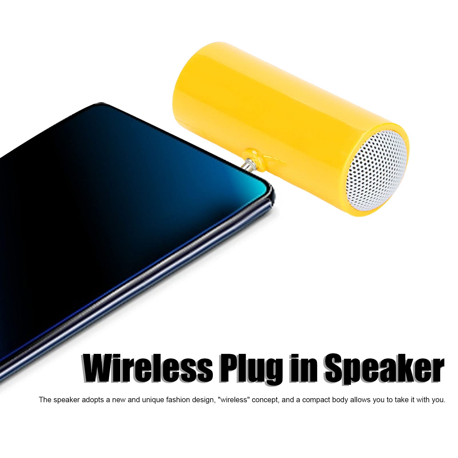 Portable Mini Speaker with 3.5mm Jack - Wireless Stereo Sound for Smartphones & Laptops - Home & Travel Use