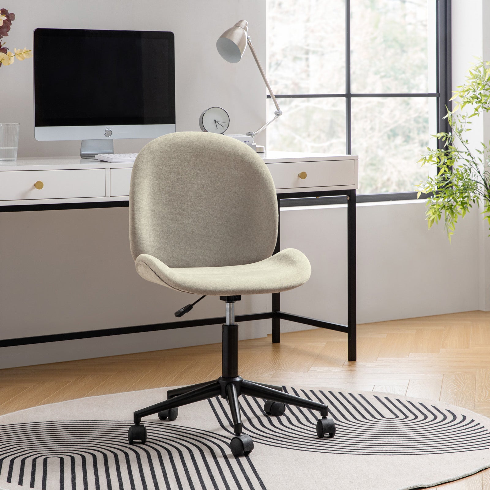 Isabel 360 Degree Swivel Office Chair with Lumbar Support - Ergonomic Mesh Computer Desk Chair for Home & Office Workspace - Adjustable Height Rolling Task Chair for Long Hours Sitting