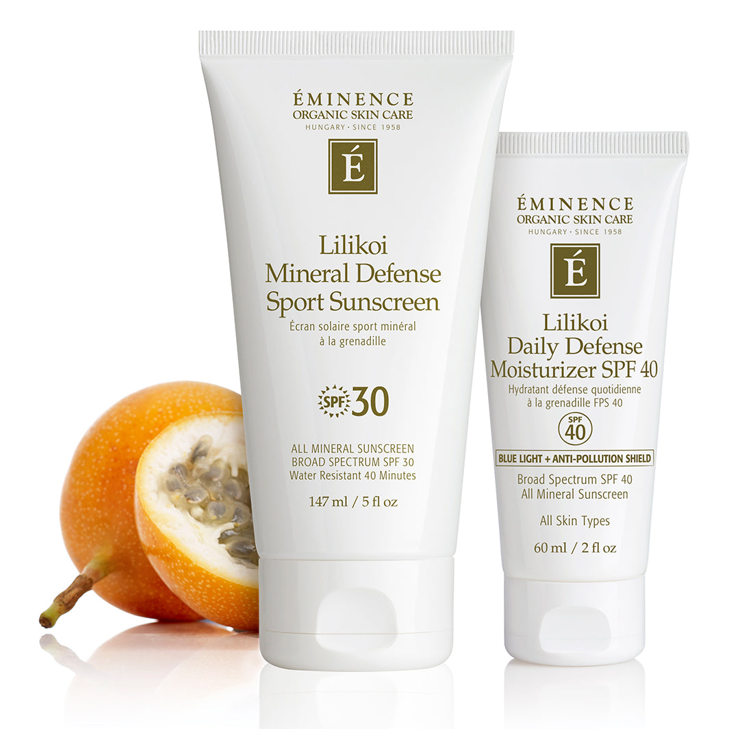 Eminence Organics Lilikoi Daily Defense Moisturizer SPF 40 - Natural Face Sunscreen for Daily Use, Hydrating & Anti-Aging - Perfect for Outdoor Activities, Beach Days & Sun Protection