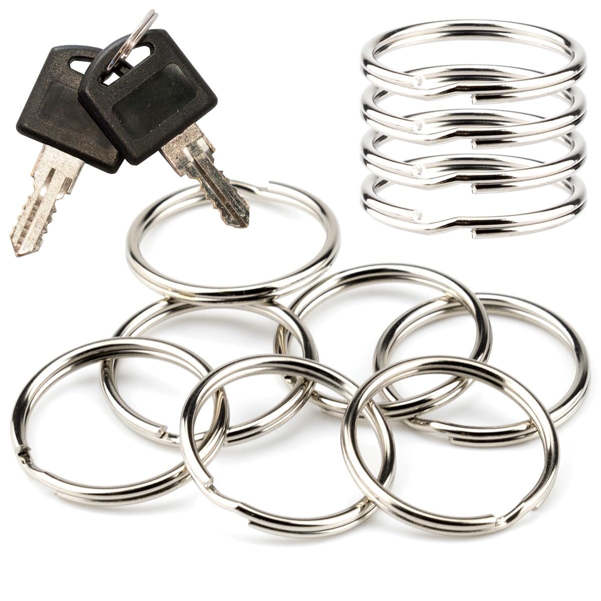 200pcs 1 Inch Metal Split Key Rings for Keychains, Crafts & Lanyards
