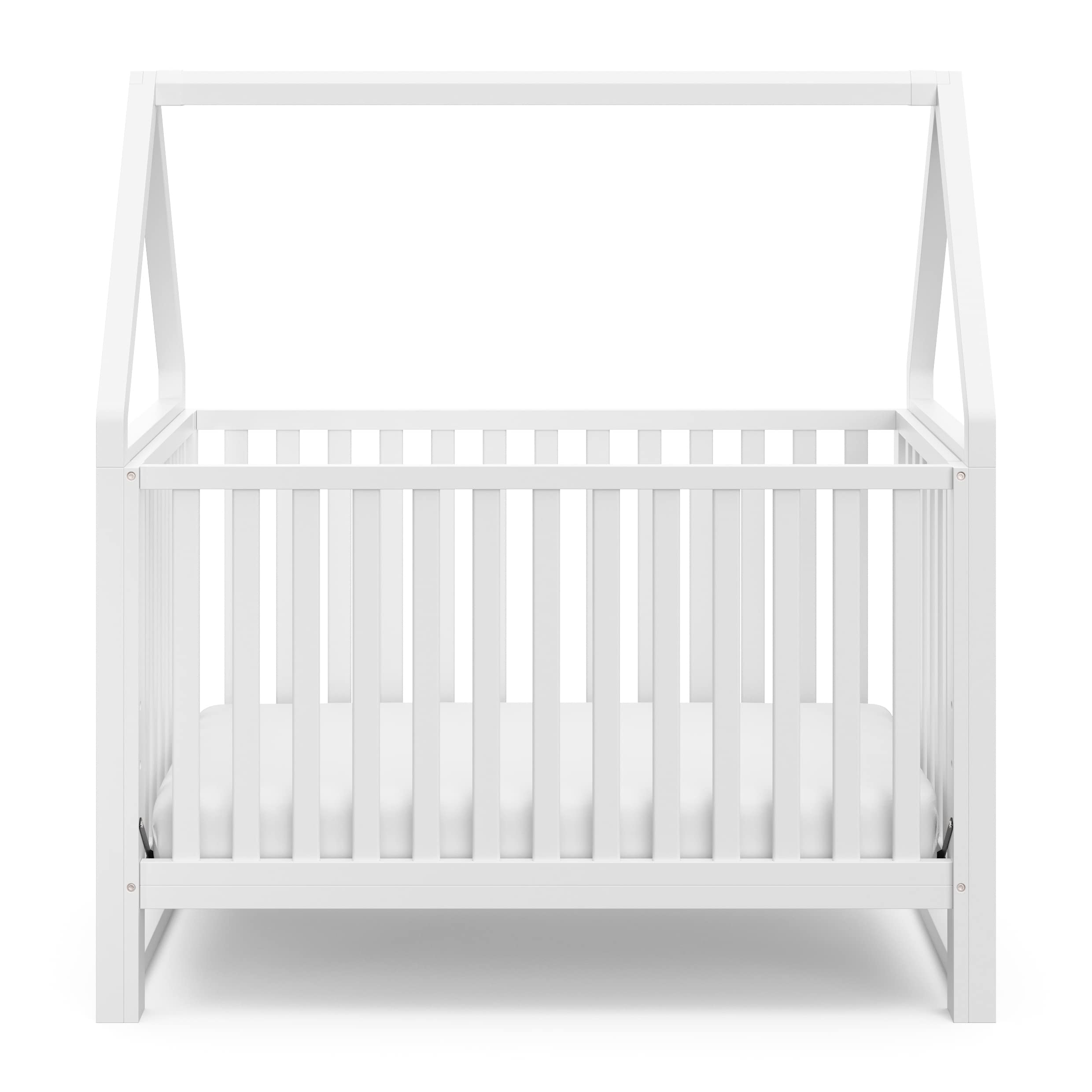 Storkcraft Orchard 5-in-1 Convertible Crib (White) – GREENGUARD Gold Certified Safe Baby Crib | Converts to Toddler Bed, Daybed & Full Bed | Fits Standard Crib Mattress | Perfect for Nursery, Daycare & Growing Families