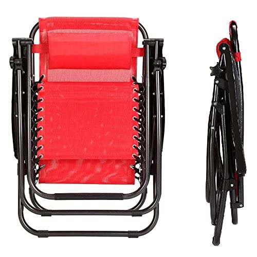 Premium Set of 2 Zero Gravity Lounge Chairs with Cup Holder & Phone Slot - Adjustable Folding Patio Recliners with Snack Tray - Perfect for Backyard, Poolside & Outdoor Relaxation