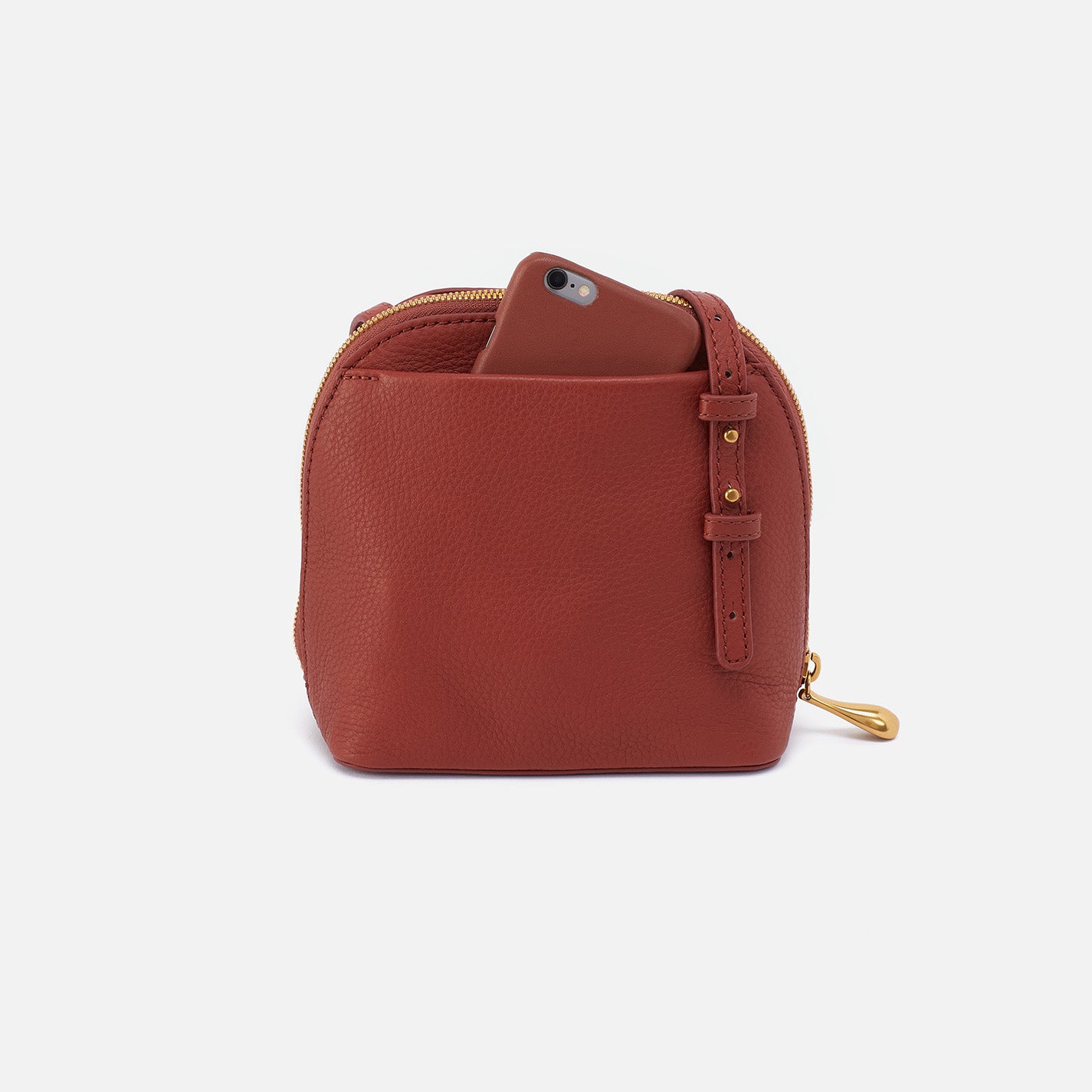 Nash Crossbody Bag in Pebbled Leather - Rust Brown | Stylish & Durable Leather Purse for Women | Perfect for Work, Travel & Everyday Use