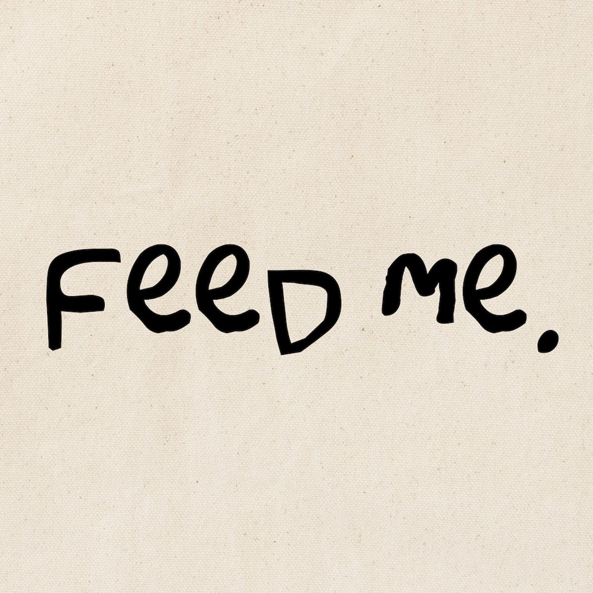 Feed Me Natural Canvas Tote Bag - Eco-Friendly Reusable Grocery Shopping Bag for Farmers Market, Beach & Daily Use