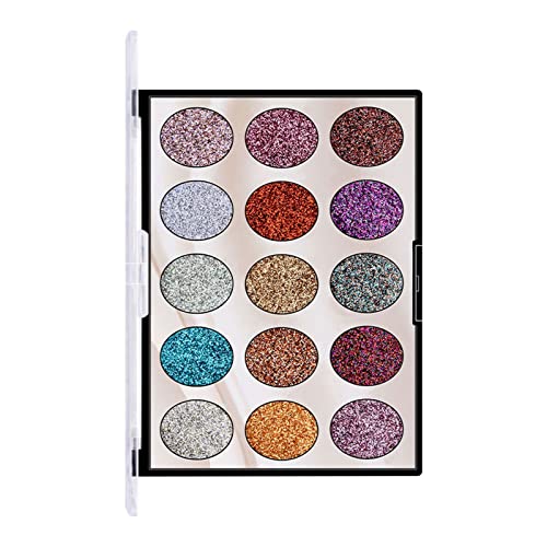 Simayixx 15-Color Eyeshadow Palette - Matte & Glitter for Stage Makeup