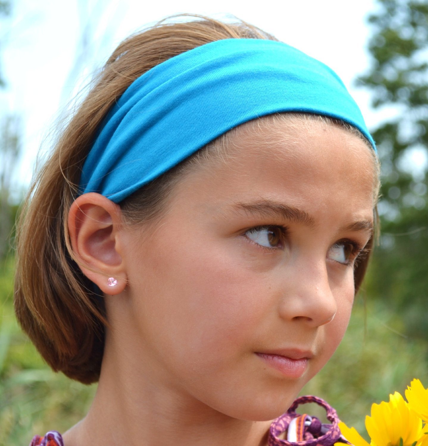 Funny Girl Designs 12-Pack Stretchy Cotton Headbands - Official Red | Comfortable Hair Accessories for Women, Girls, Workouts & Everyday Wear