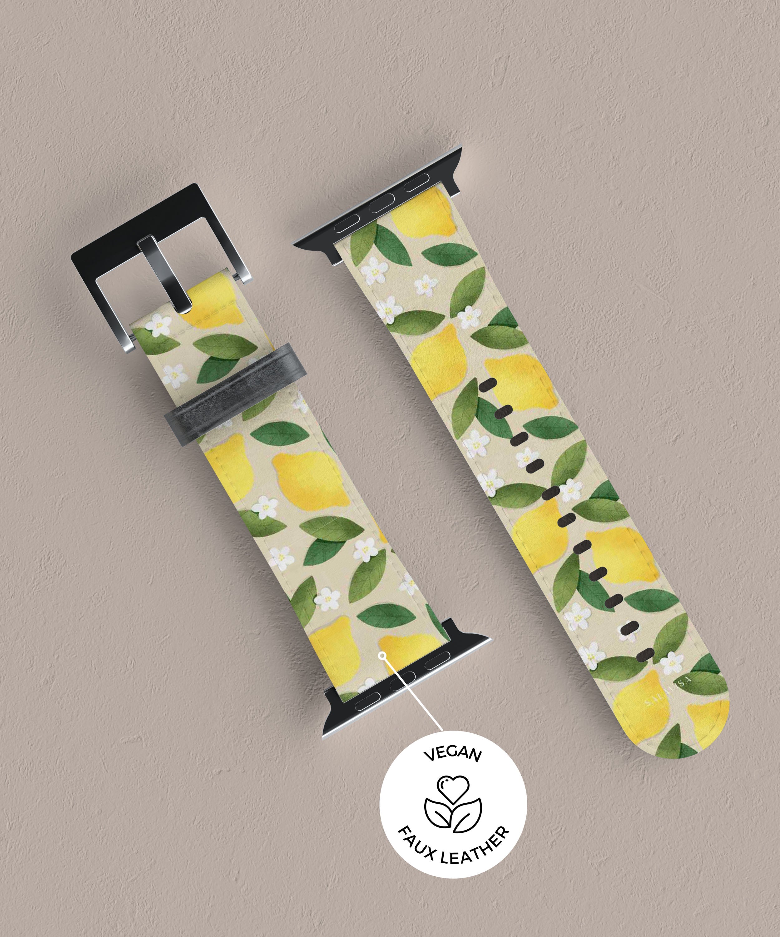 Premium Lemon Summer Mix Apple Watch Band - Soft Silicone Strap for Women & Men - Compatible with All Apple Watch Models - Perfect for Workouts, Running & Casual Wear