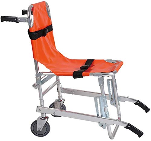 Lightweight Aluminum Alloy Folding Stair Chair - Medical Lift & Emergency Evacuation Chair with Quick Release Buckles for Hospitals, Firefighters & Home Use | Portable Stair Climbing Wheelchair for Elderly & Disabled Assistance